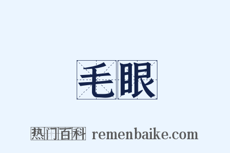 毛眼是什么意思的图片